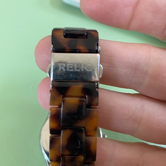 Relic/Fossil Tortoise Shell Watch EUC LOOK! - Picture 7 of 9